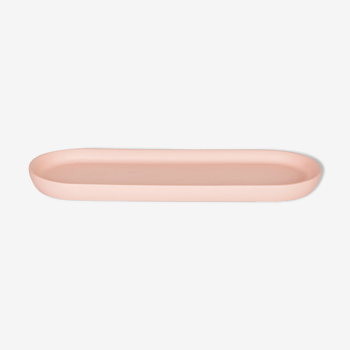 Empty oval pocket in pink polyresine