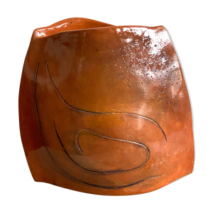 Vase brutaliste en céramique