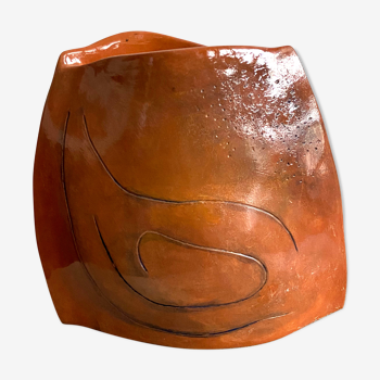 Brutalist ceramic vase