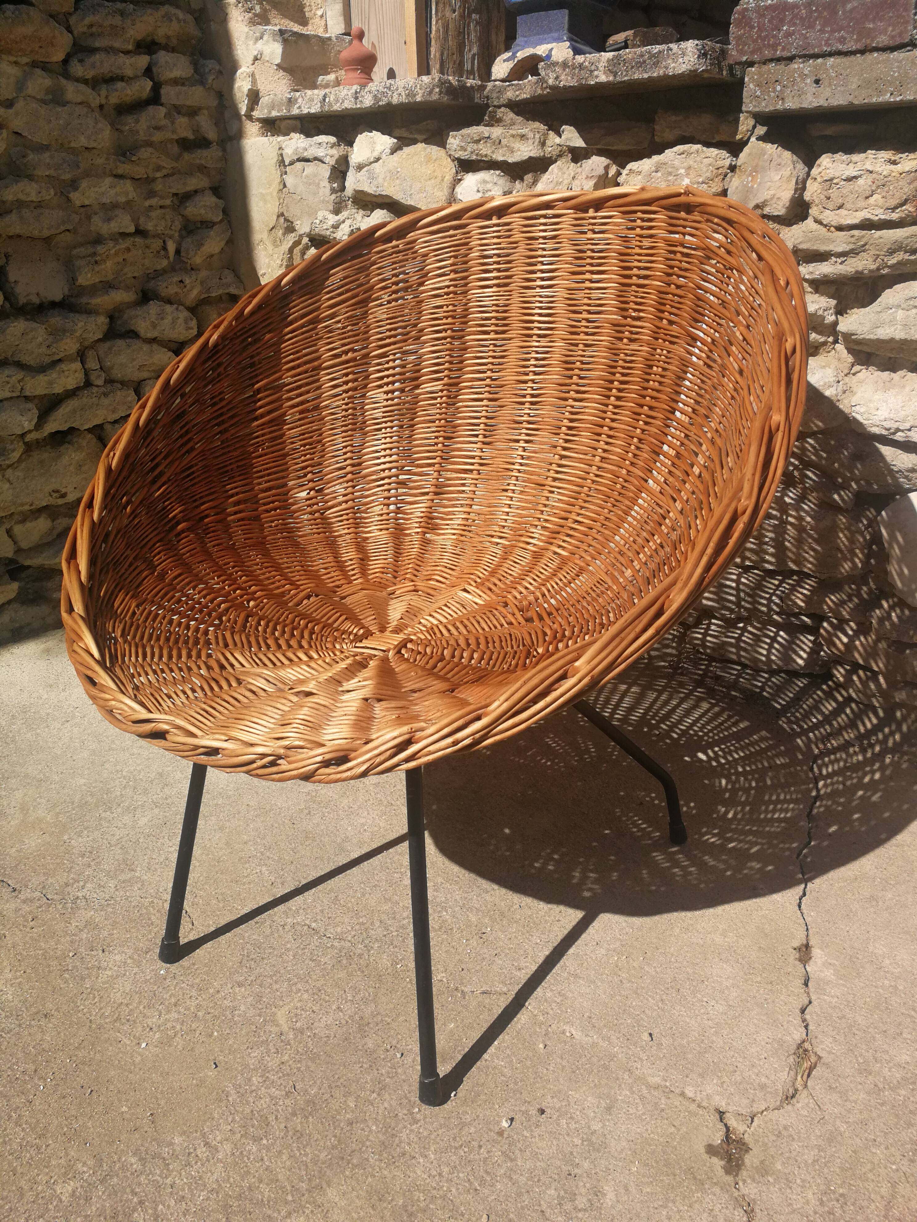 60s rattan chair
