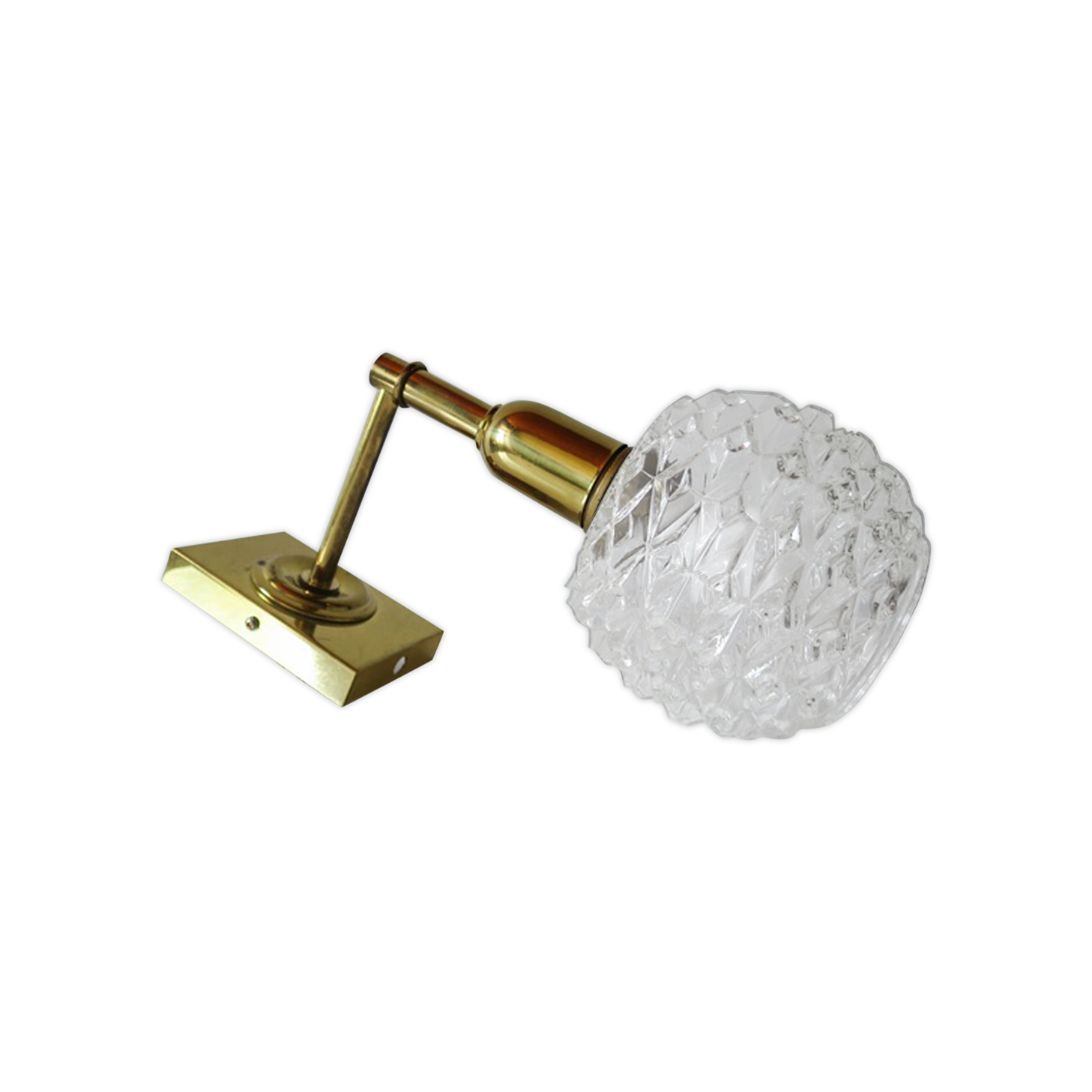 Brass Wall lamp globe 70