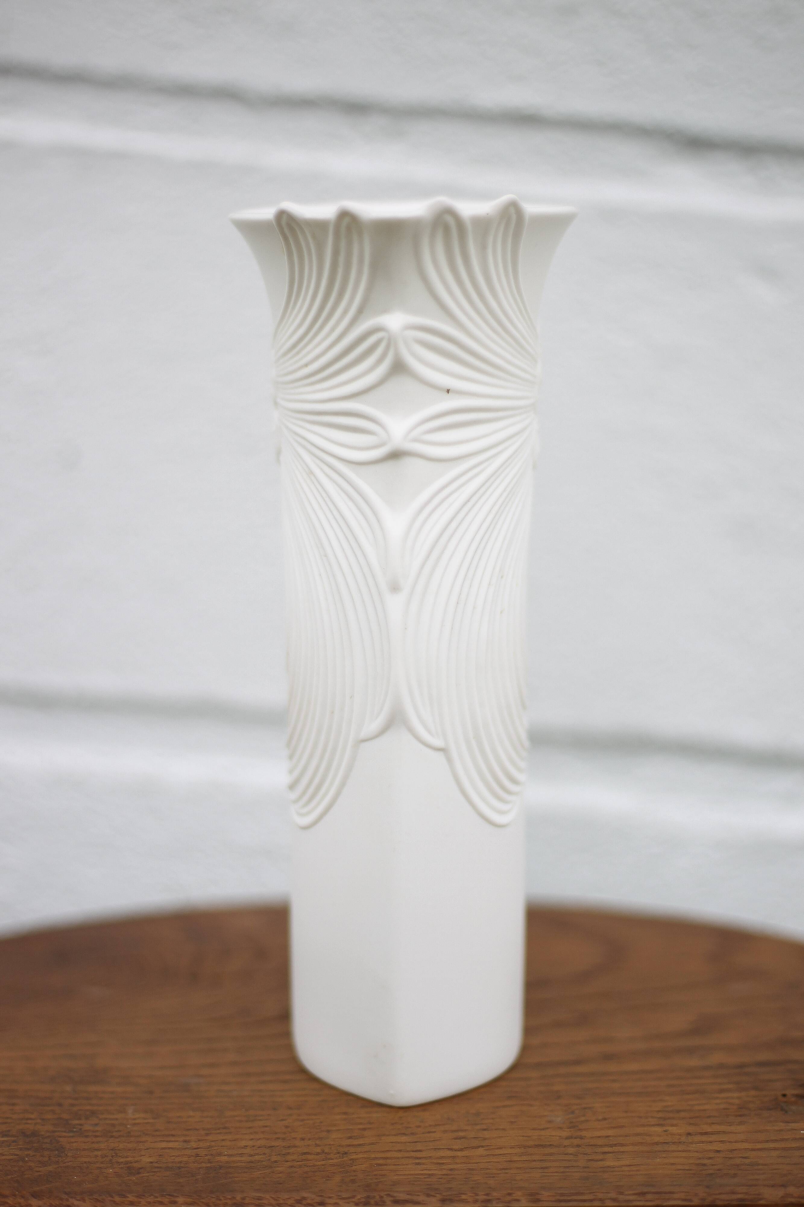 Kaiser Germany Manford Frey vase, art nouveau style biscuit vase, vintage vase, collection, 70's