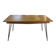 Oak table with cast iron and bronze legs, Italian design, 1960s