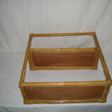 Rattan wall shelf - 60s bamboo