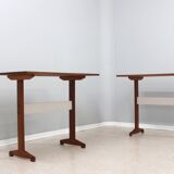 Mid century wood and formica desk 1950s, set of 2