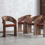 Set of 4 dining chairs by Luit van der Helm, Dutch design, 1980s