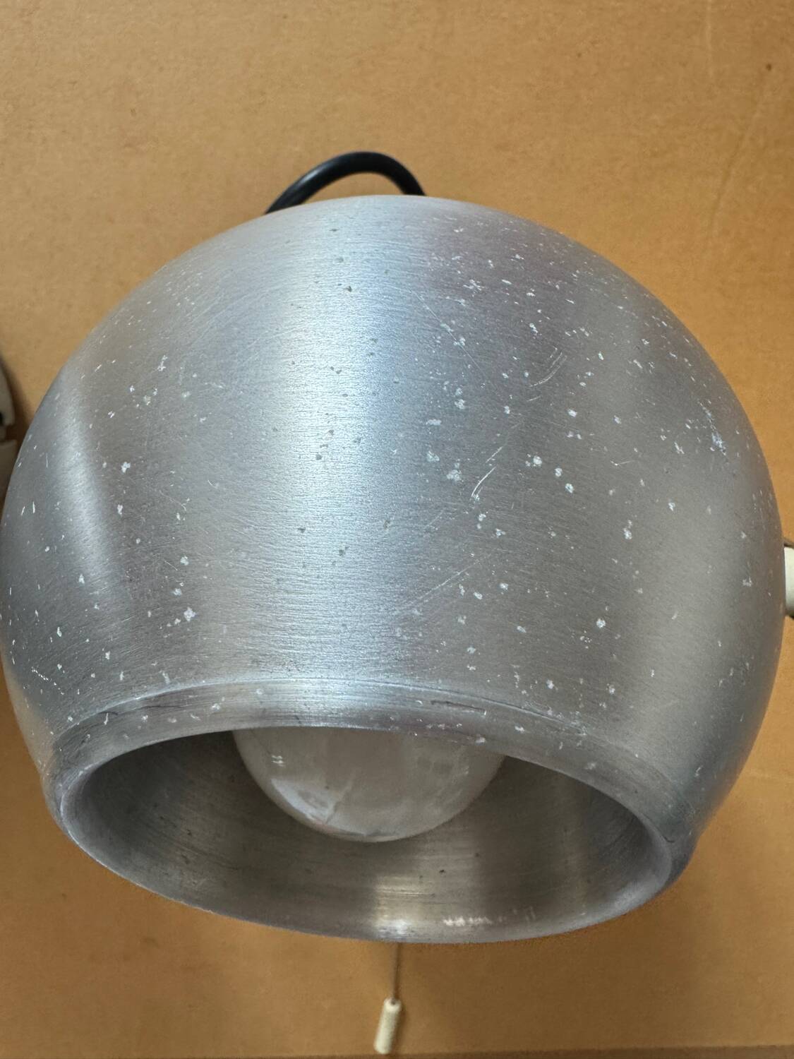 70s Brushed Aluminum Eyeball Wall Lights