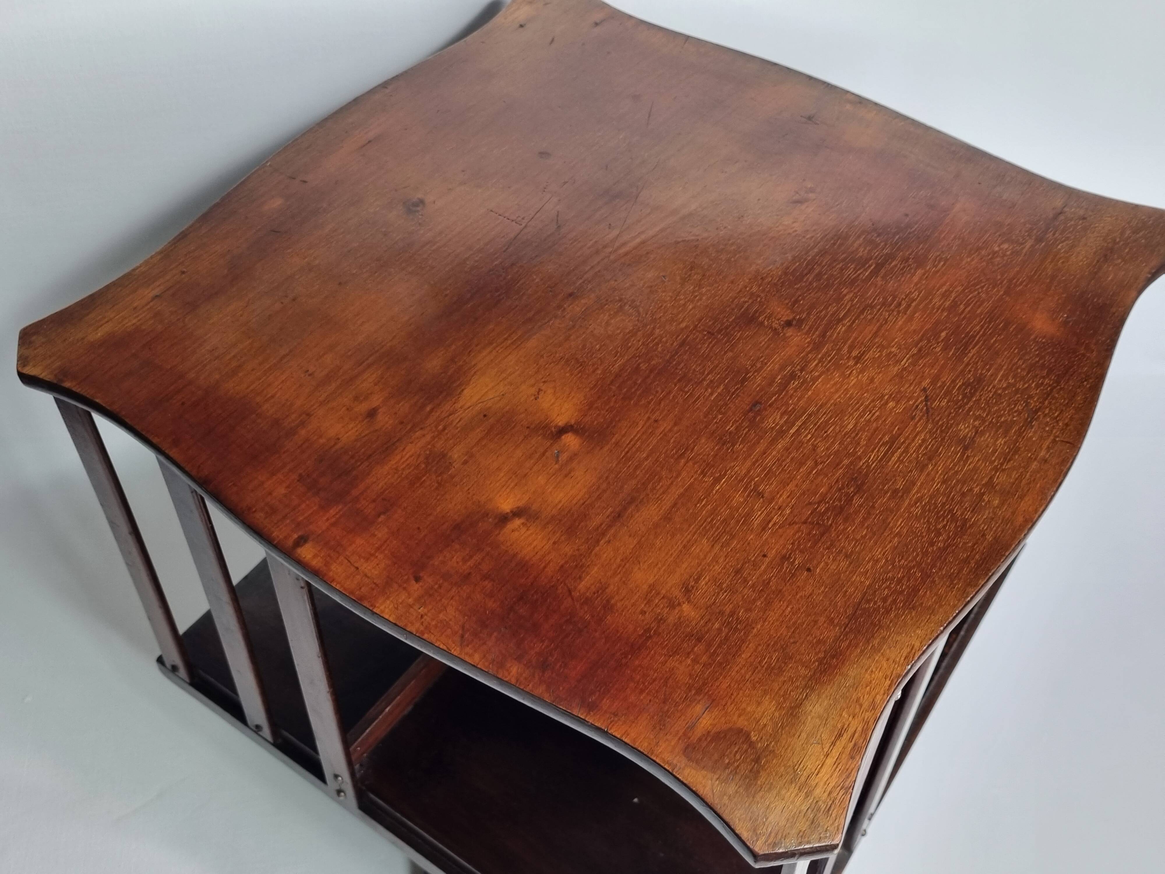 Small English style revolving table bookcase, 36 cm