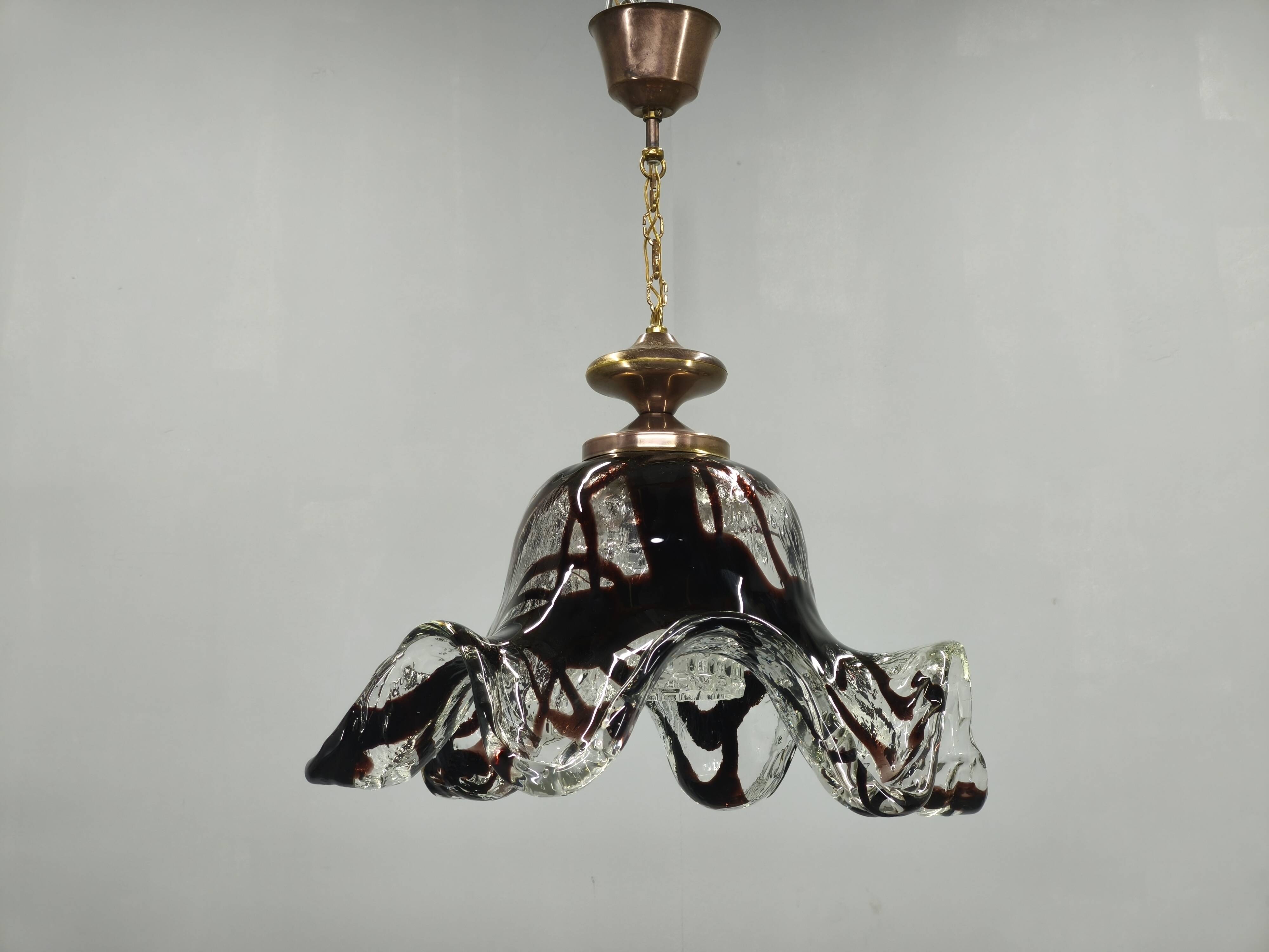Pair of Murano Glass Pendant Lights, Italy, 1960s