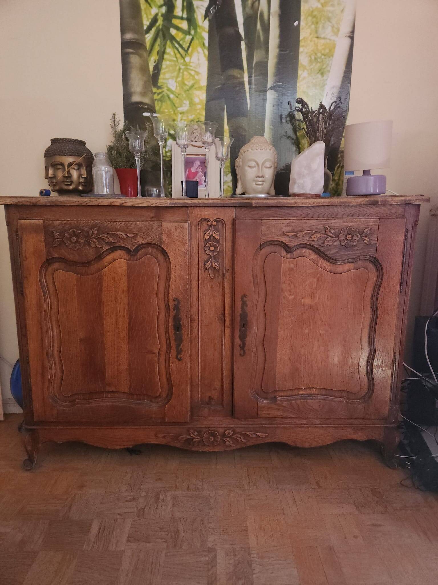 Buffet en bois style louis XV