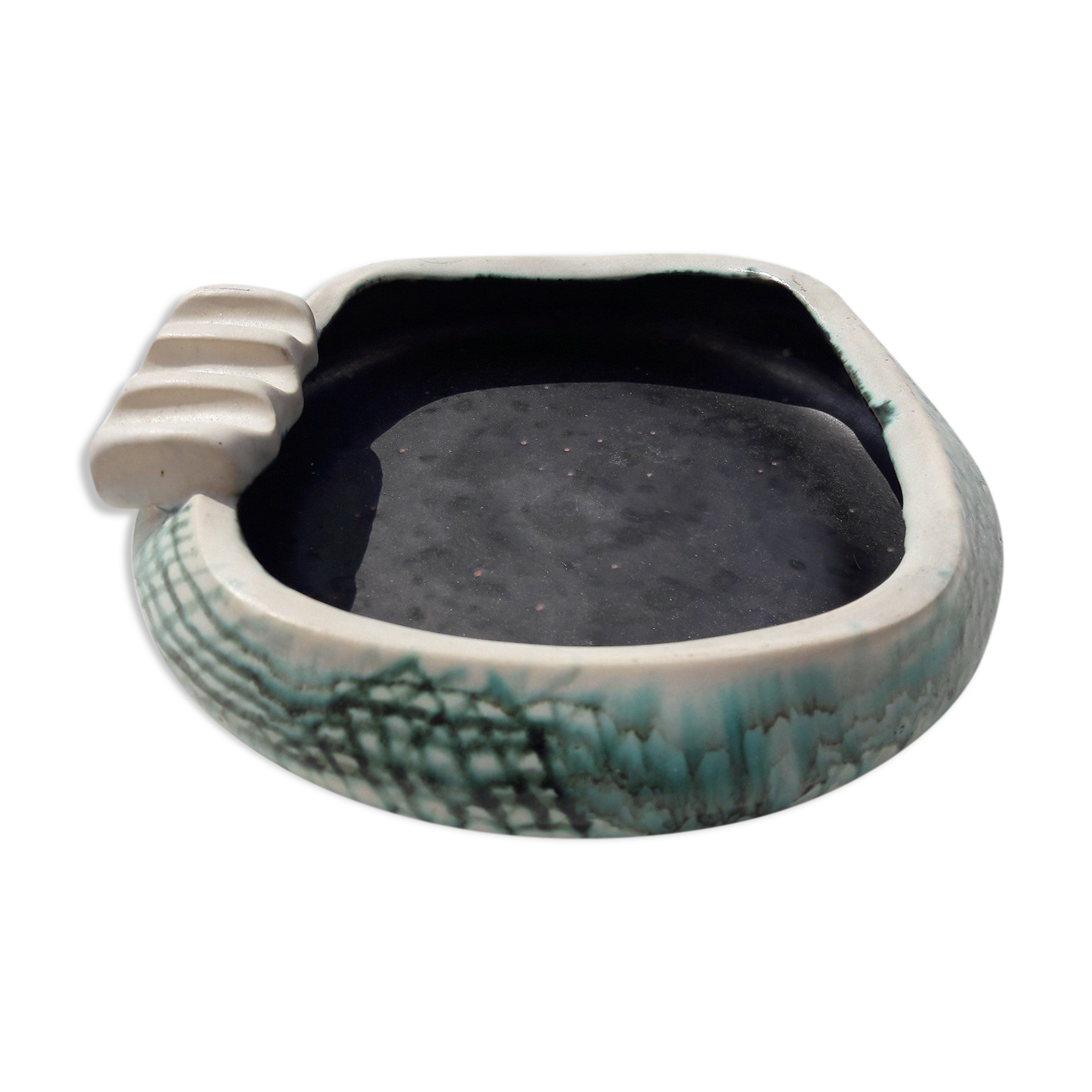 Ceramic ashtray signed