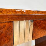 Art Deco Console Table in Thuja Roots, Birch and Silver-Plate, France, 1925