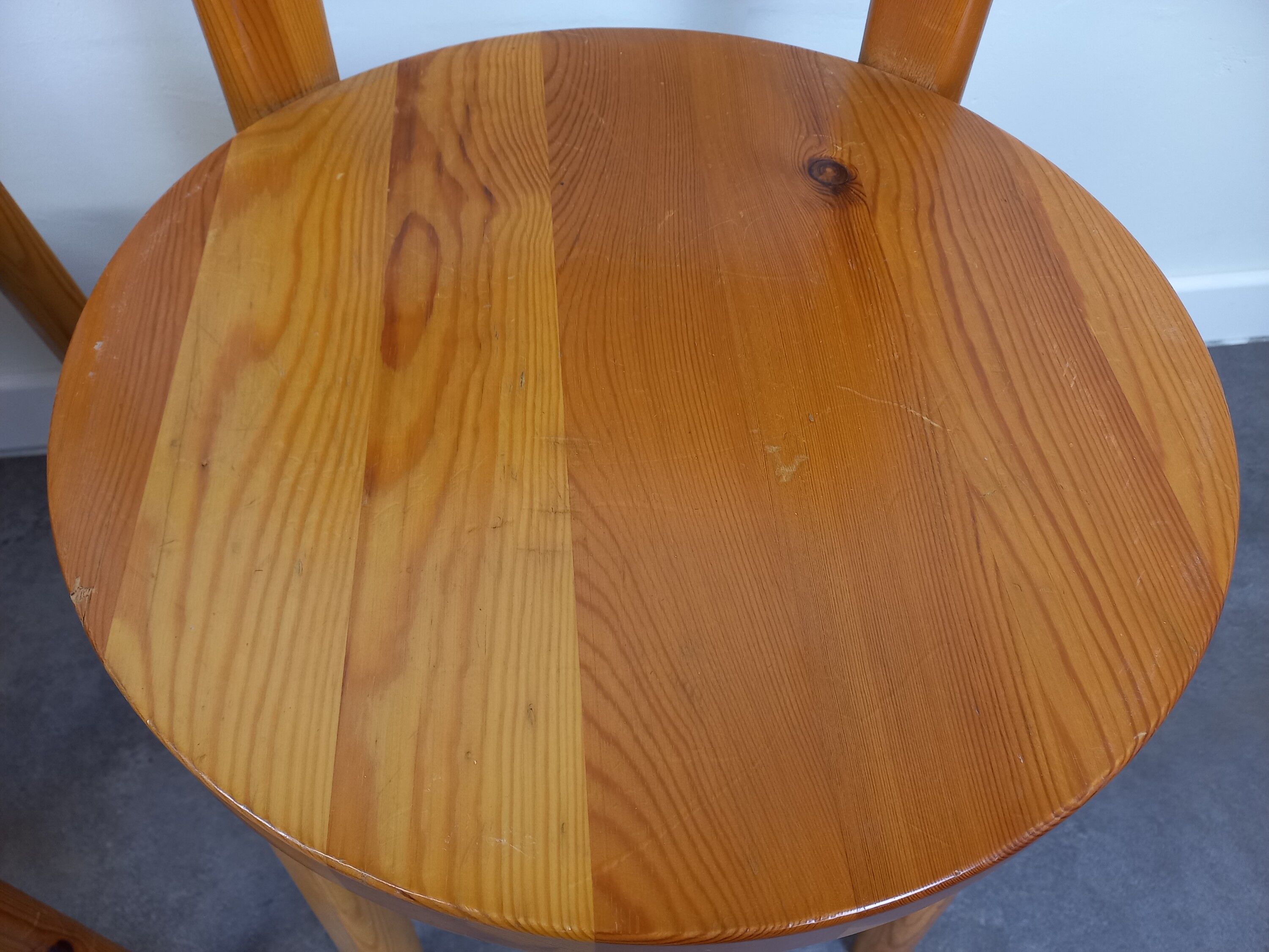 Chaises en pin années 80 set de 4