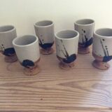 6 Dove Pottery cups
