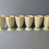 6 mazagrans in barbotine, melon, 70s