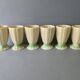 6 mazagrans in barbotine, melon, 70s