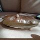 Silver metal butter dish