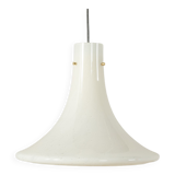 Suspension en verre opalin blanc, 1970