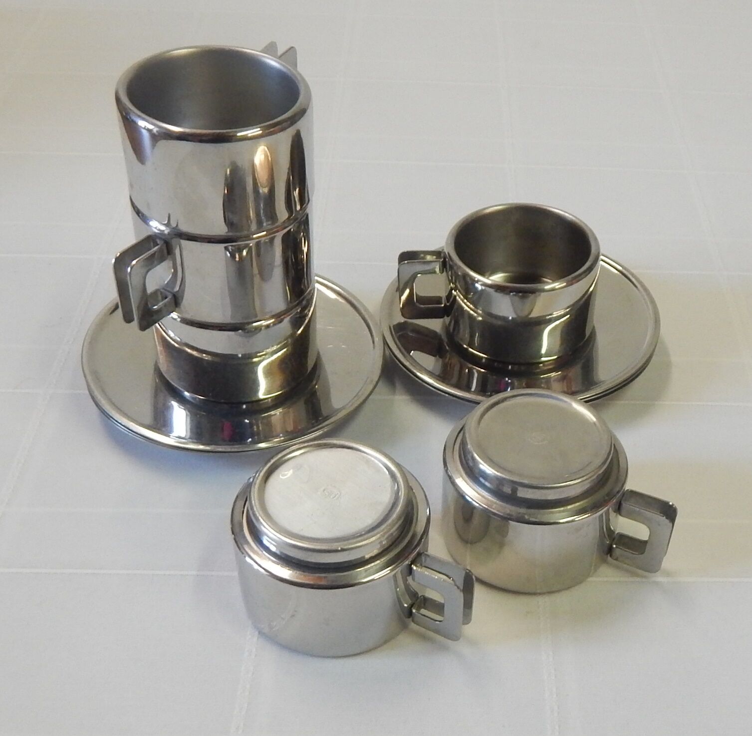 Vintage: 6 cups and saucers espresso Casalinghi Italy STO