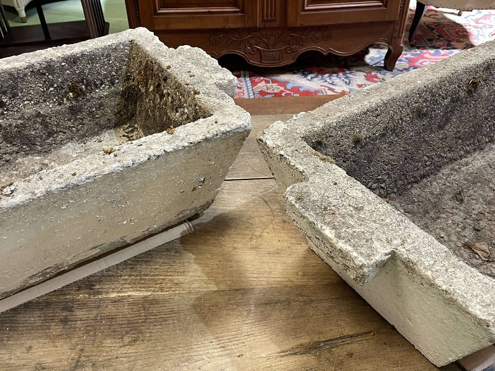 Pair of 1970s cement planters