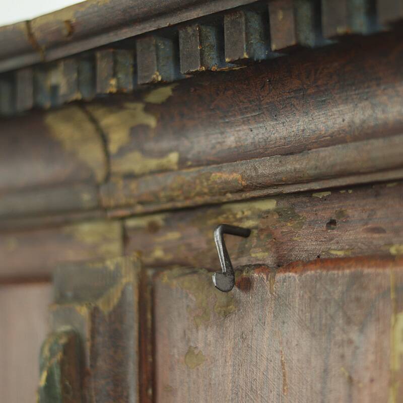 Painted Folk Art Bridal Cupboard