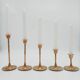 Series of 5 vintage brass chandeliers