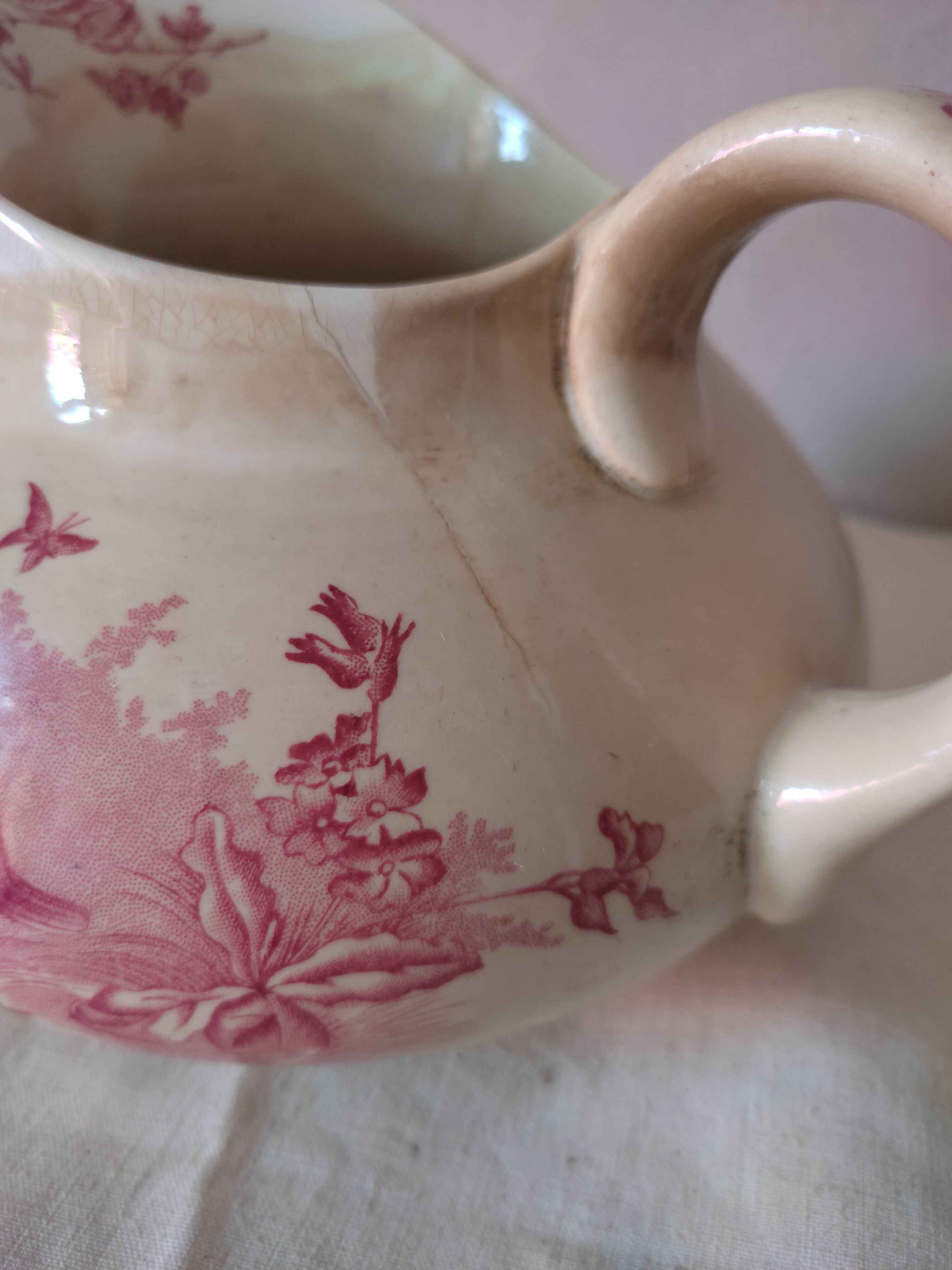 Earthenware pitcher Boch la Louvière