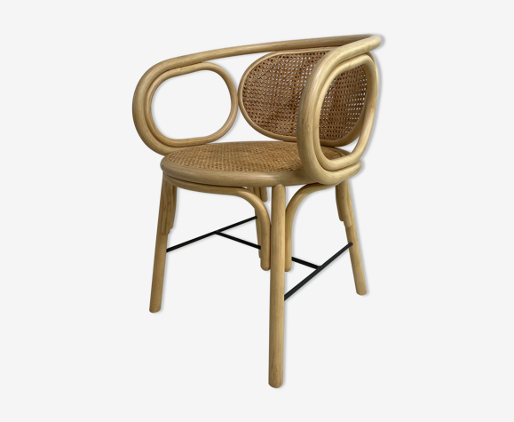Fauteuil en rotin et cannage