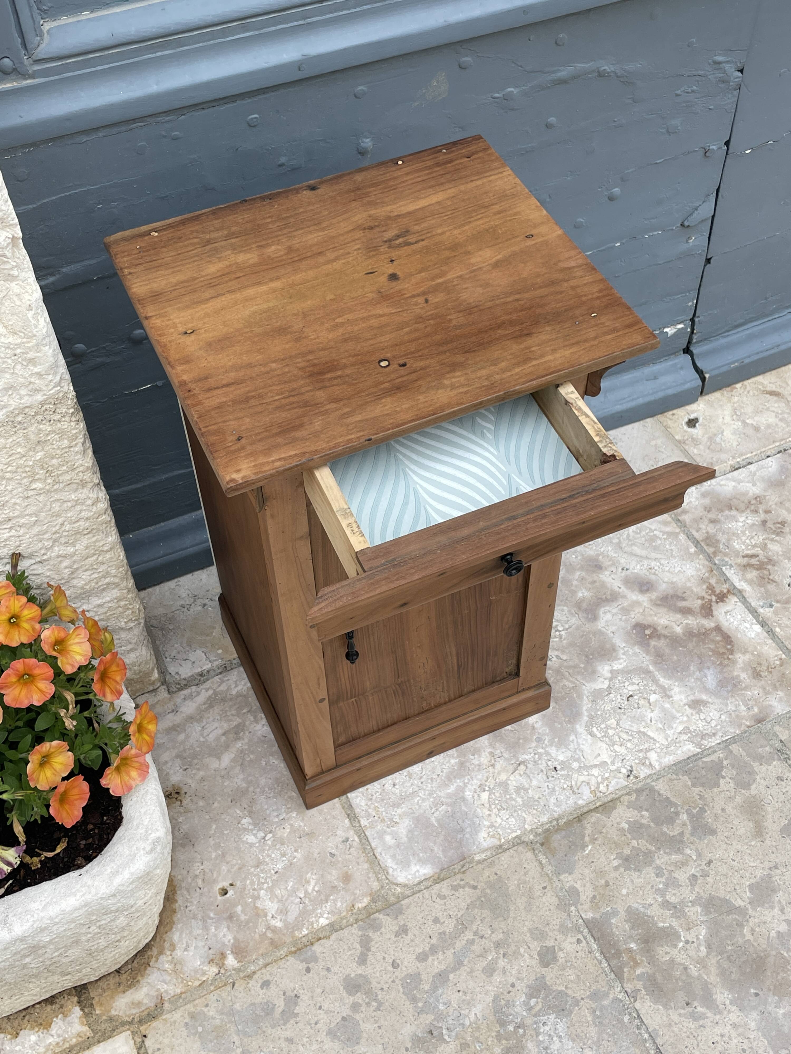 Renovated wooden bedside