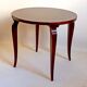 Art Deco pedestal table, mahogany veneer, diameter 60.4 cm