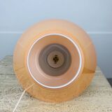 80s glass mushroom lamp, vintage