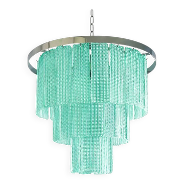Italian Sea Green Murano Glass Sputnik Chandelier – Modern Mazzega Style