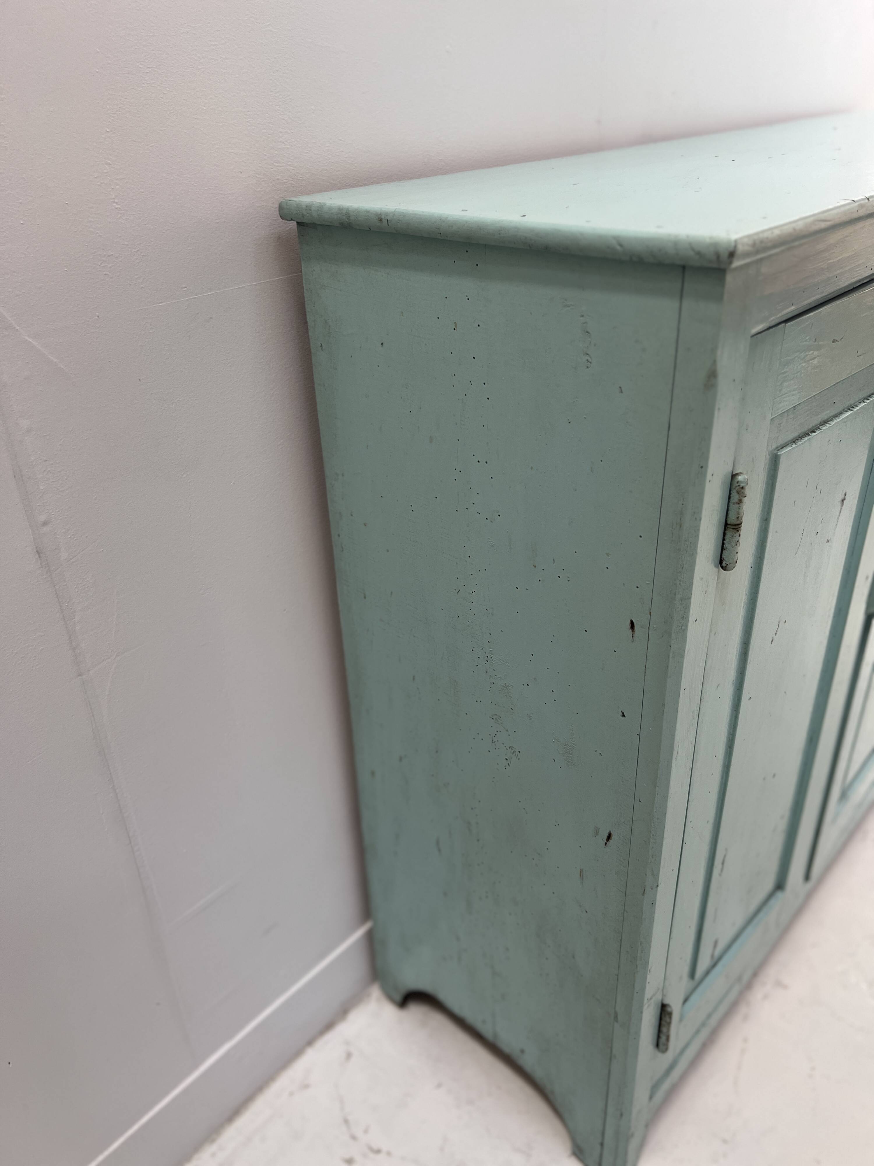 Parisian buffet with three doors in patinated beech, 20th century.