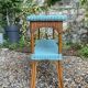 Vintage woven rattan and wicker console