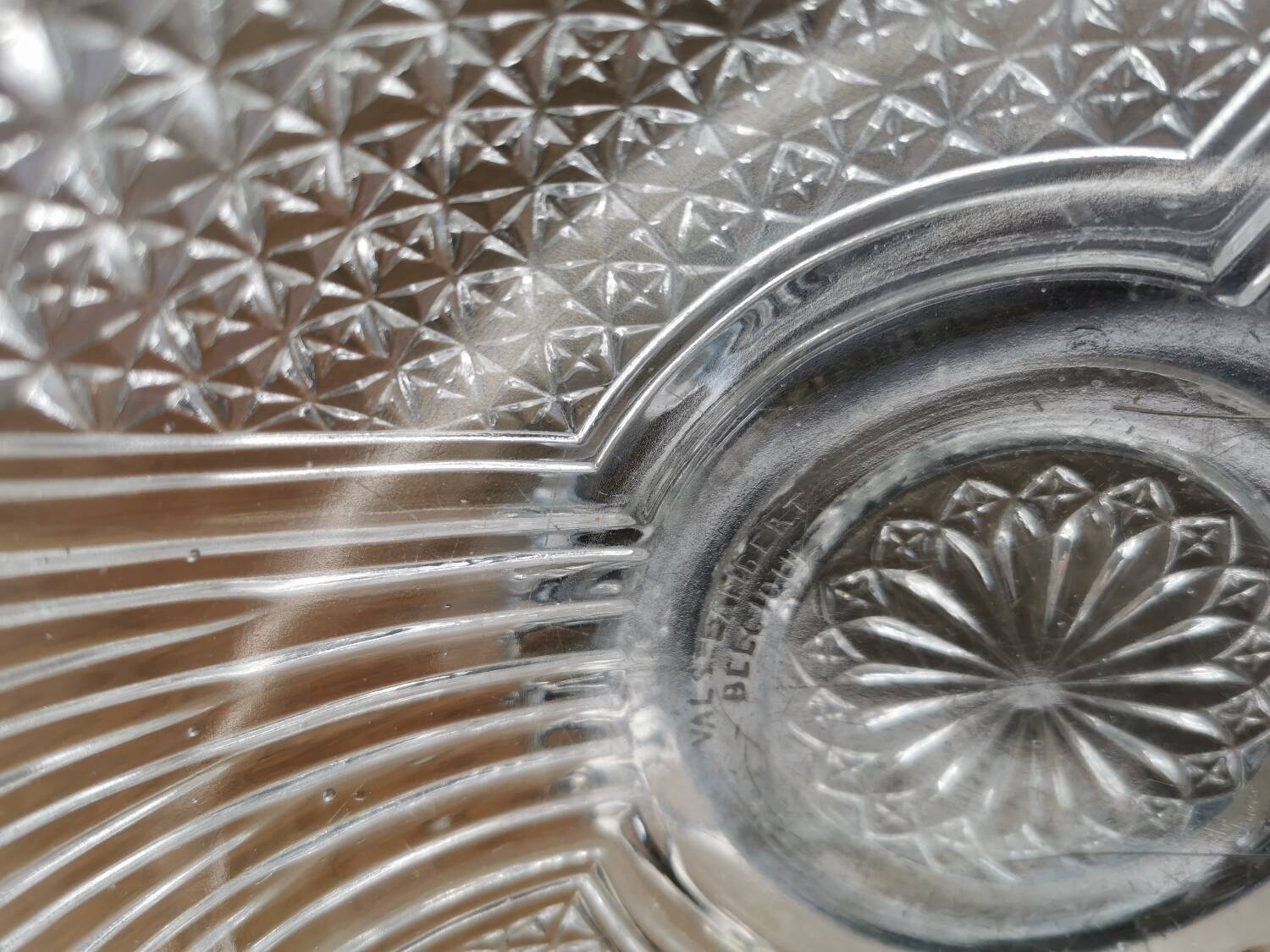 Val Saint Lambert crystal salad bowl