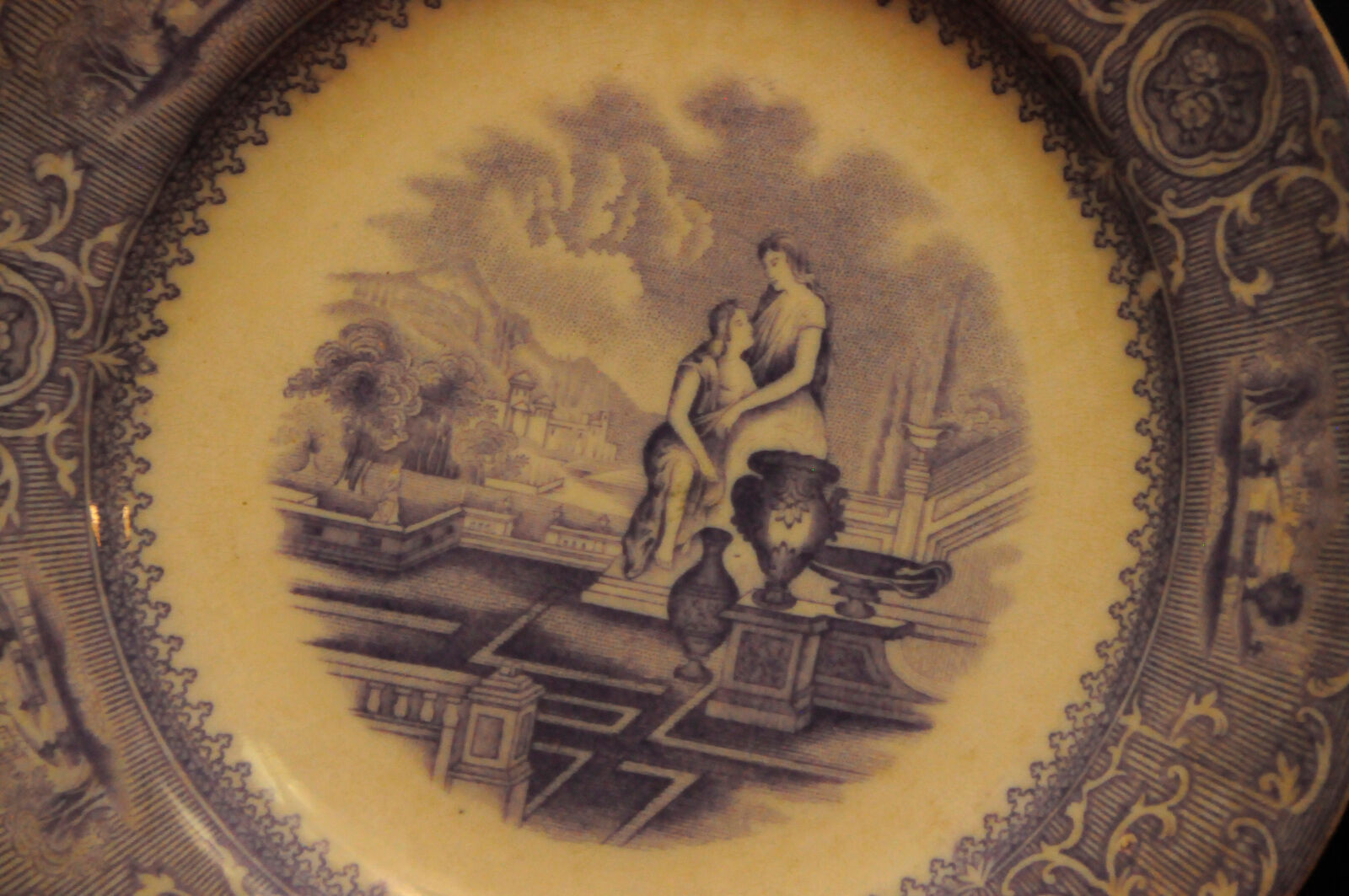 Plates Gustafsberg Porslin AB. Carrara series 1880