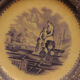 Plates Gustafsberg Porslin AB. Carrara series 1880