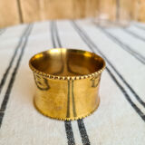 Set of 6 brass towel rings