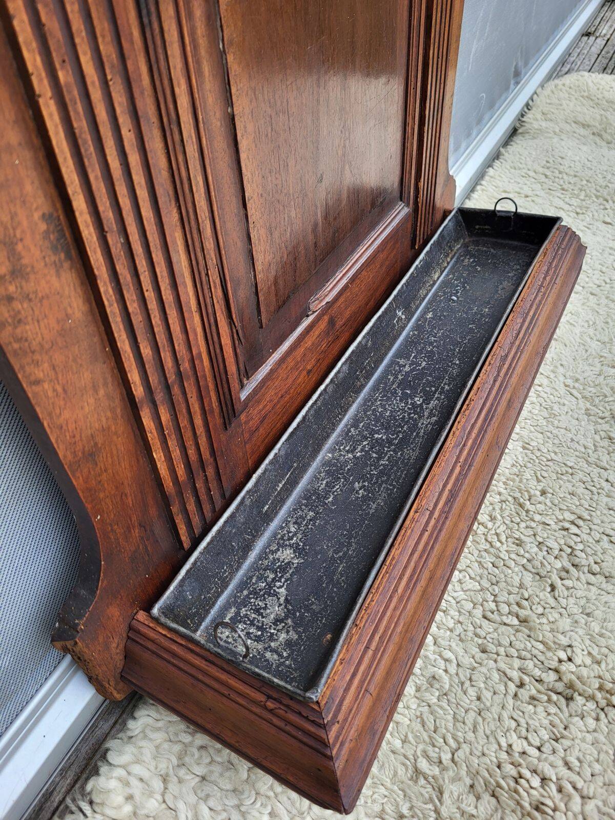 Monumental Art Nouveau wardrobe • walnut & brass