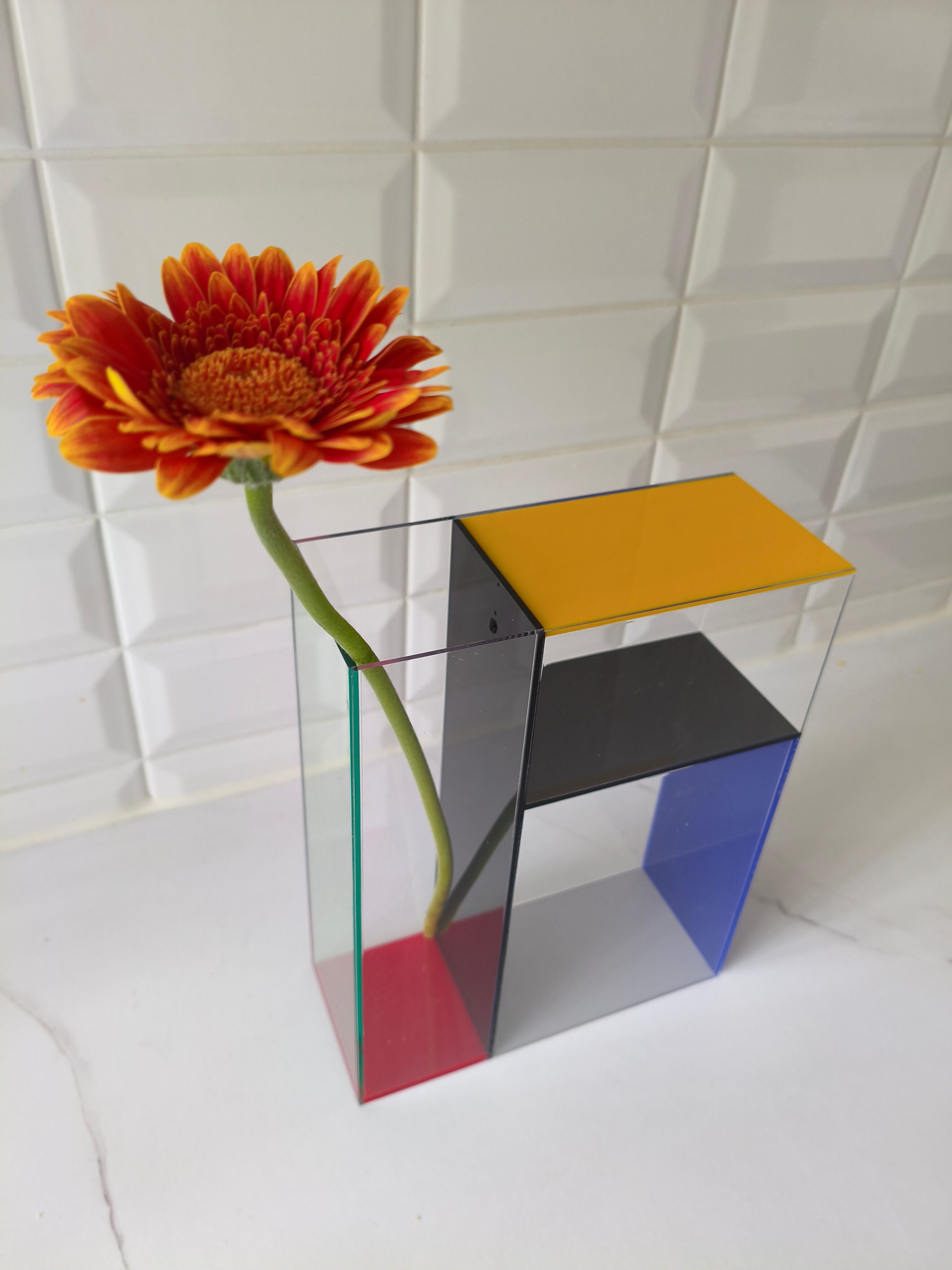 Mondrian style vase