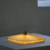 Swedish mid-century ceiling lamp with brass details, 1950s.