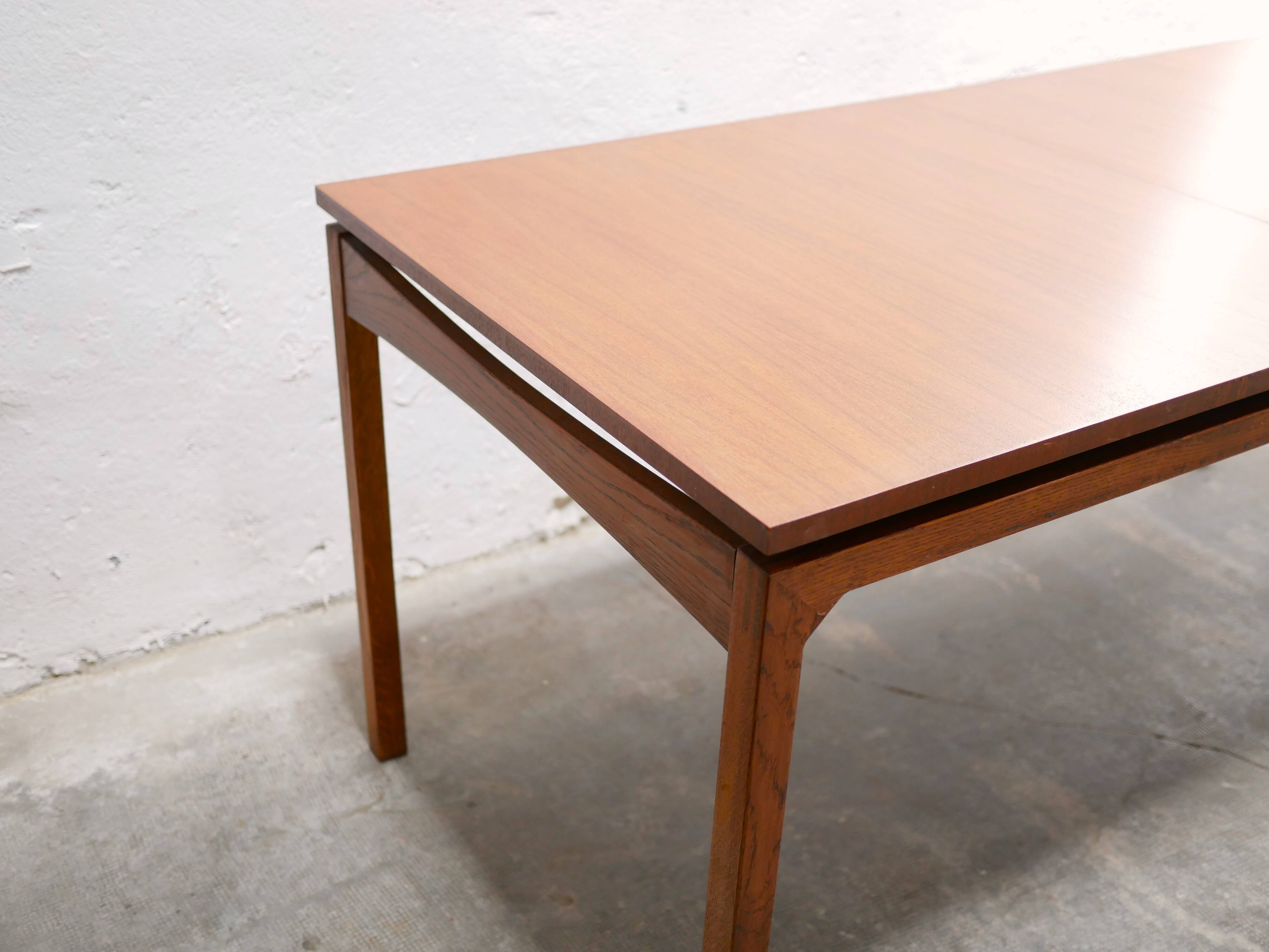 Extendable teak dining table by Gérard Guermonprez for Magnani editions
