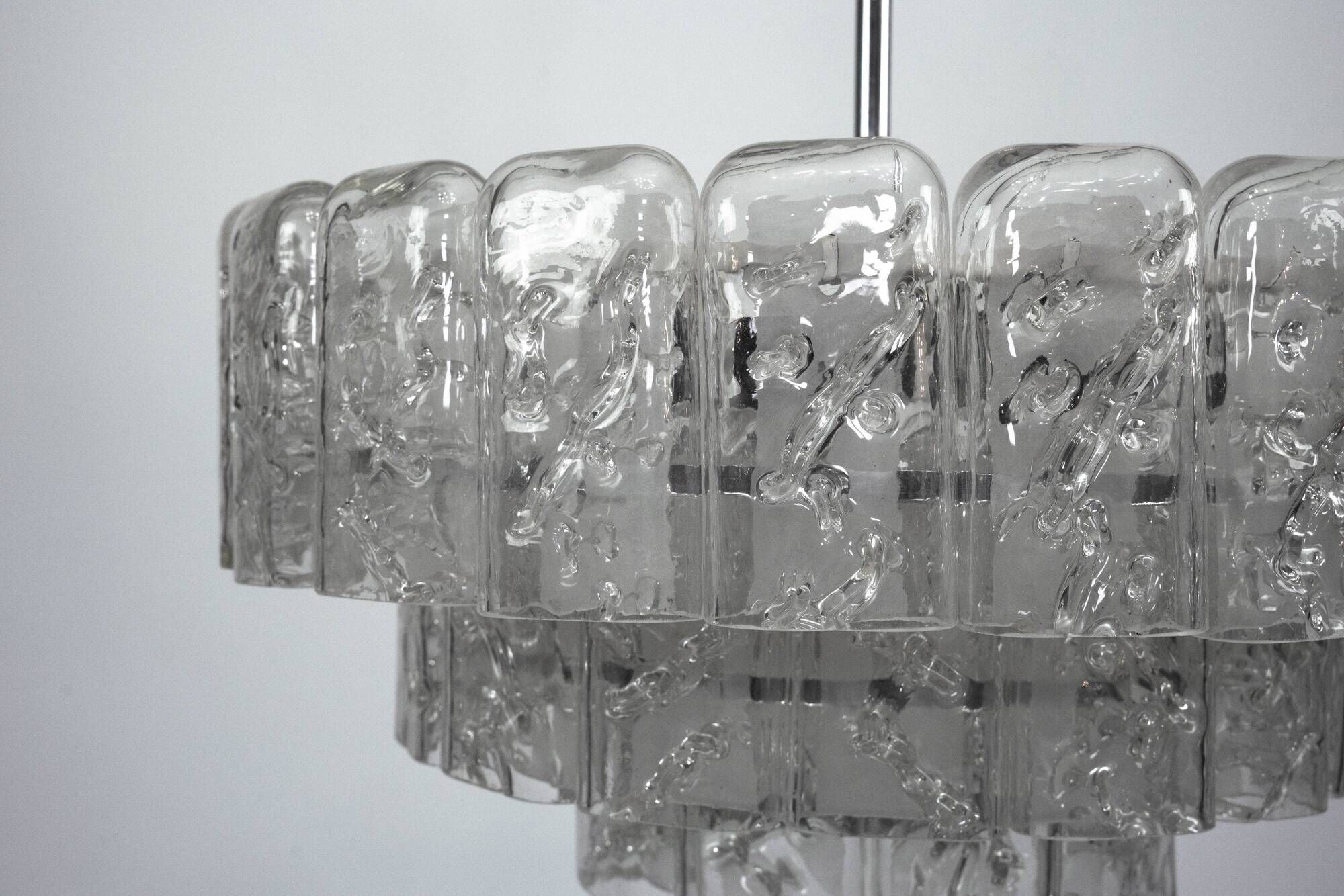 Vintage Italian chandelier attributed to Vistosi, Italy 1960s.