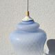 Vintage blue tulip opaline pendant light