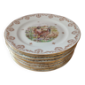 Série de 9 assiettes porcelaine de Limoges