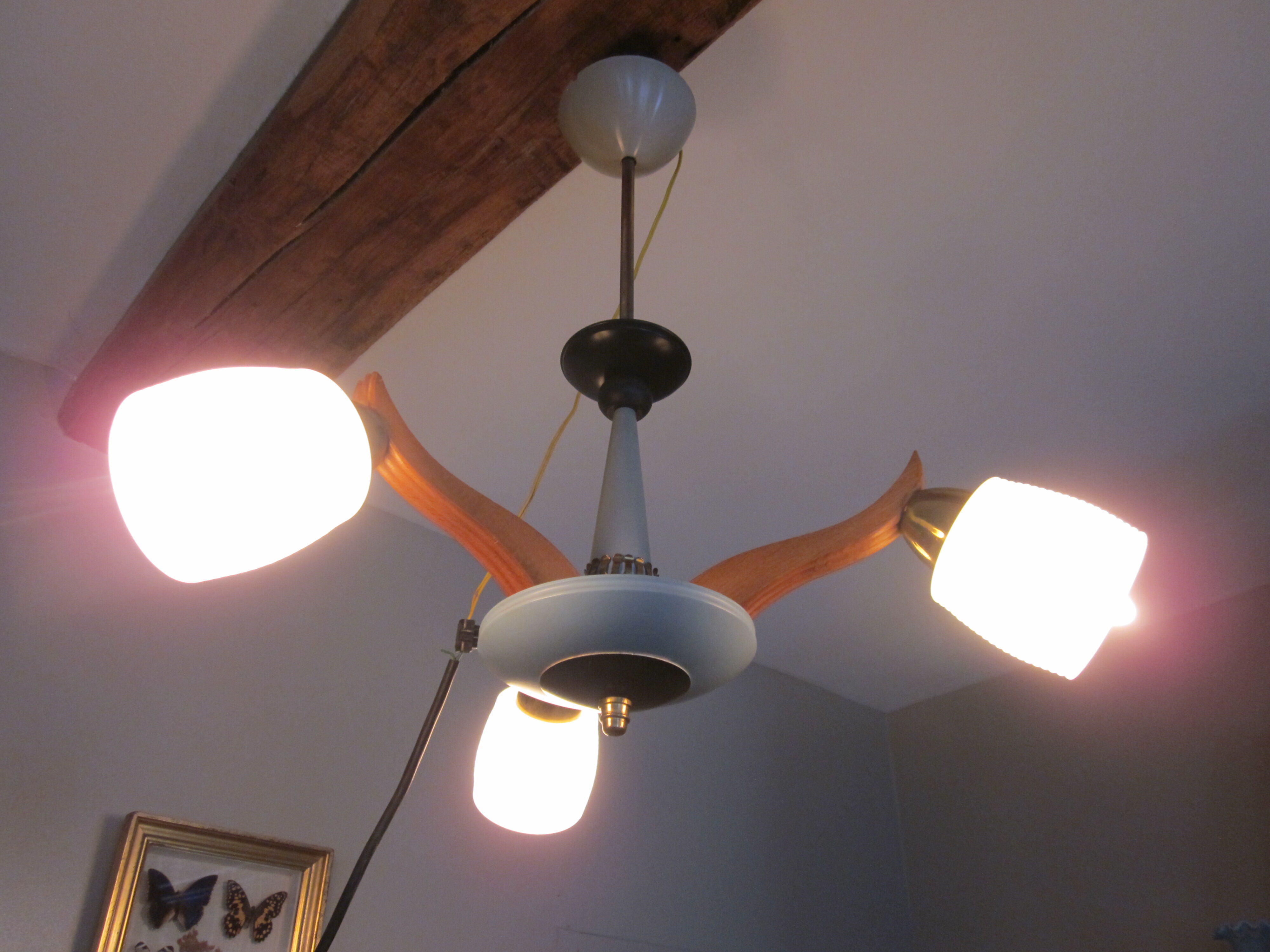 The 1950s vintage chandelier