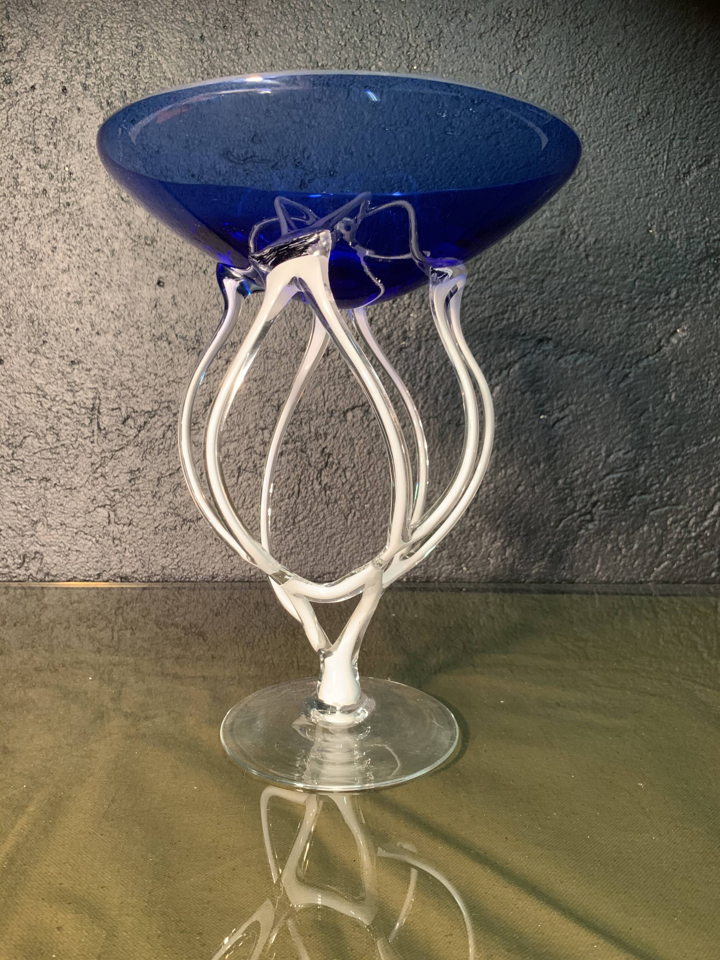 Murano, stretched glass standing cut. 1960