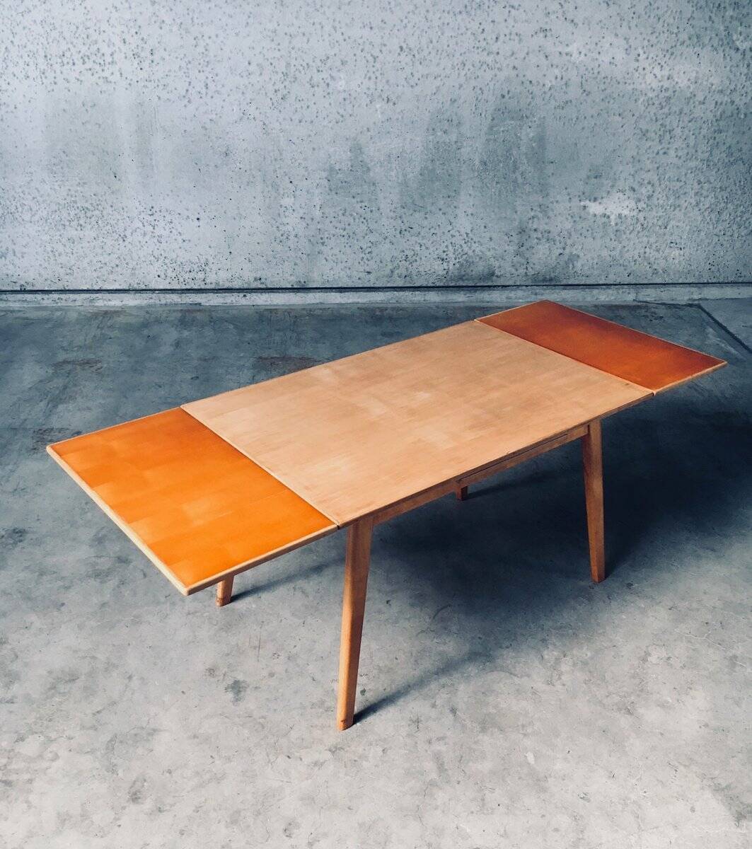 MCM Dutch Design Extendable Dining Table attributed to Cor Alons for Gouda Den Boer, 1950s