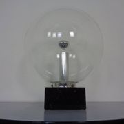 Large glass globe and marble table lamp from Erco, 1960s.