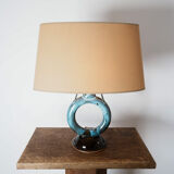 Porcelain lamp with its appearance in the shape of a round